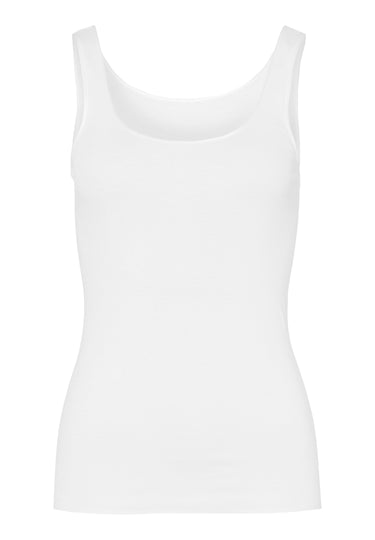 71604 Cotton Seamless Round Neck Tank - 101 White